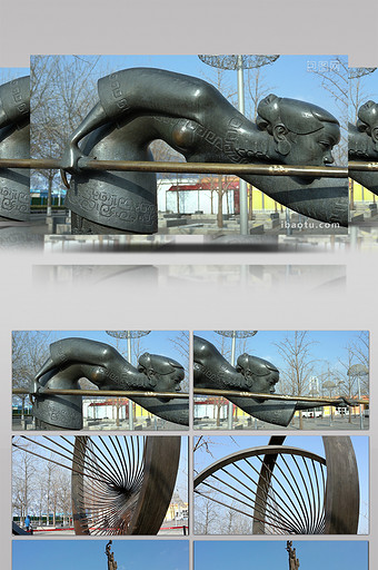 北京奥体中心雕塑景观图片