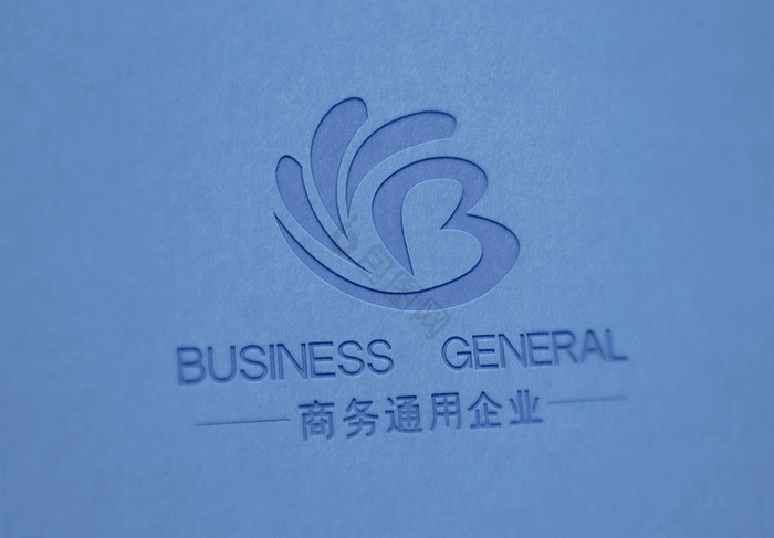 卡纸上的凹印雕刻效果logo图片