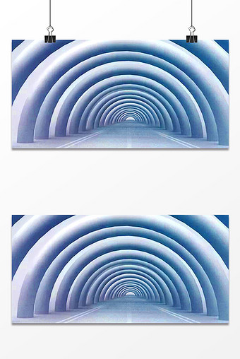 简约时尚几何立体空间延伸感背景