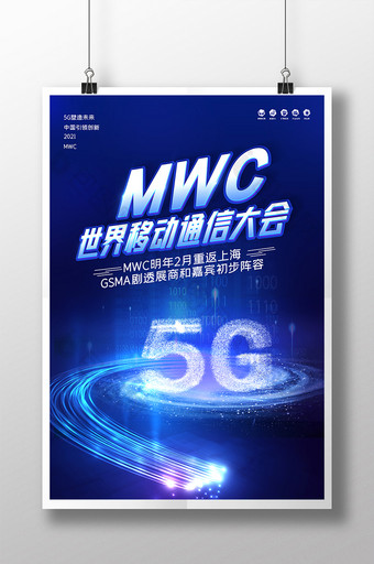 MWC世界移动通信大会科技海报图片