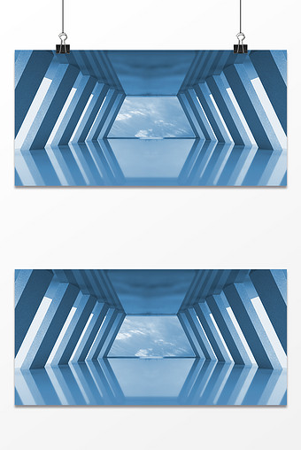 简约时尚空间延伸感天空背景