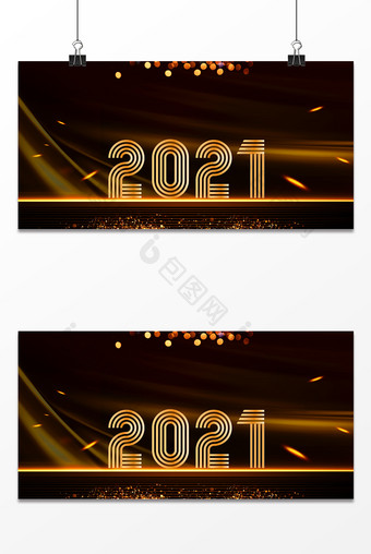 黑金质感2021商务科技梦幻光斑背景图图片