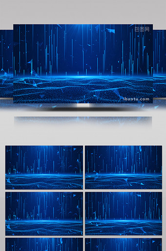 4K蓝色粒子舞台背景图片