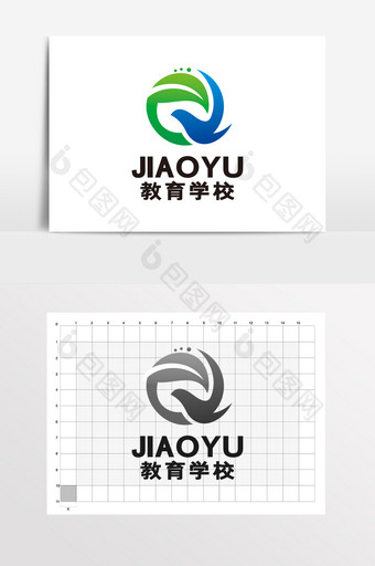 教育鸽子学校在线教育LOGO标志VI图片