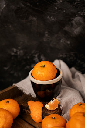 冬季水果橘子砂糖橘摄影图