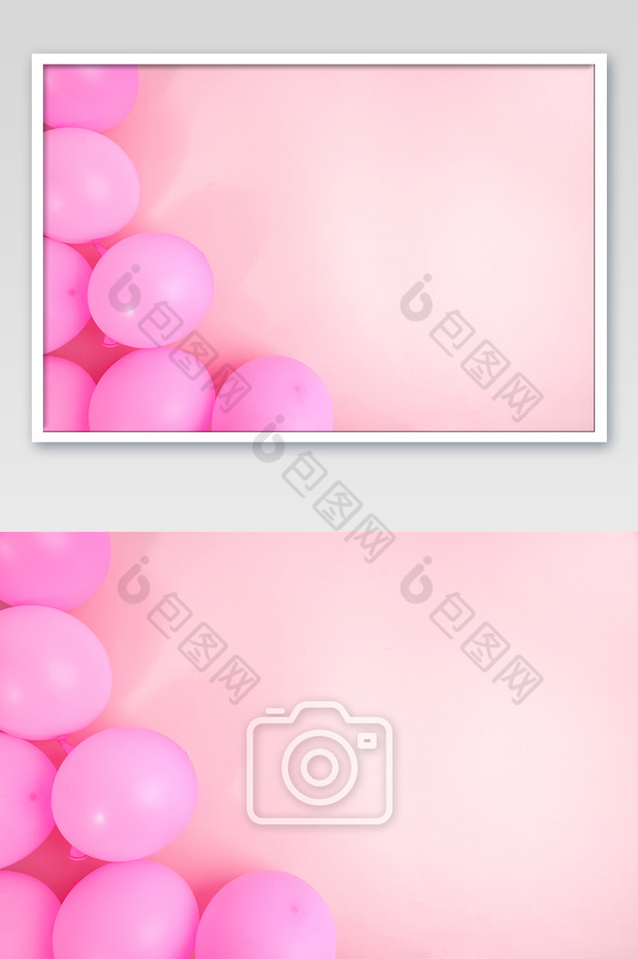 粉红色气球装饰摄影图片图片