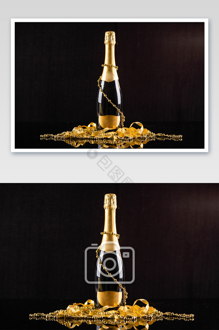 庆祝香槟酒黄丝带图片图片