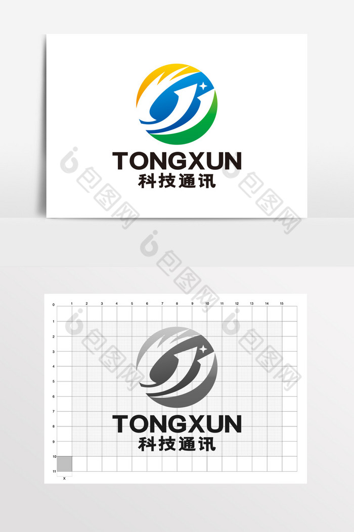 科技通讯电讯公司LOGO标志VI图片图片