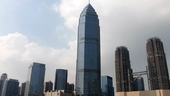 实拍绍兴世茂大厦延时摄影