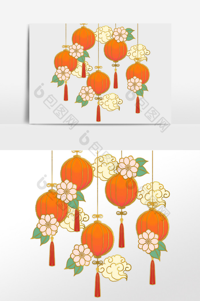 新年春节红灯笼挂饰图片图片