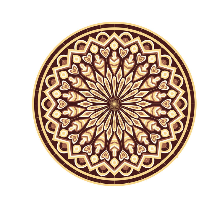 中式圆形地毯纹样图片