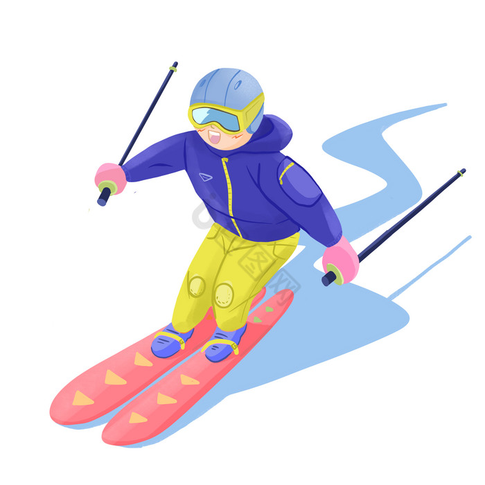 冬季滑雪男孩图片