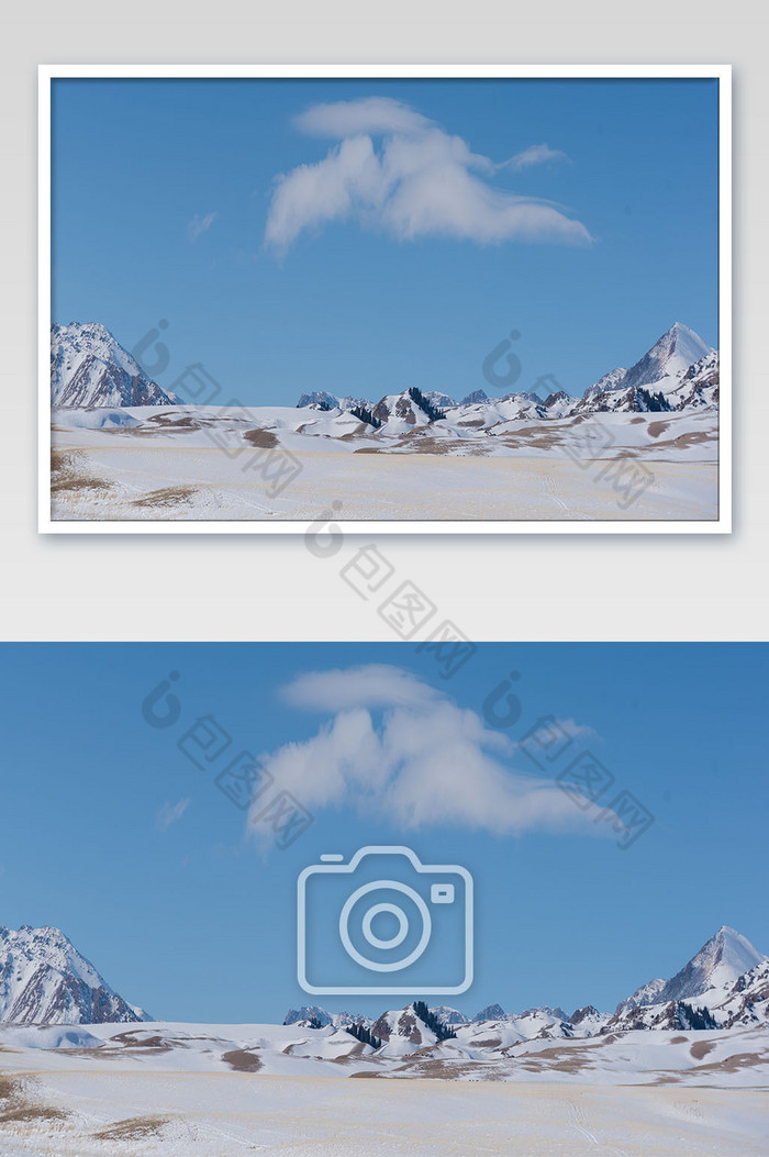 大气晴天雪山摄影图图片图片