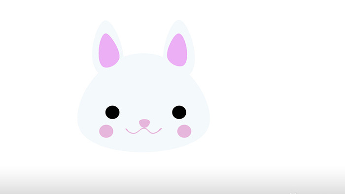 简单扁平画风自然动物类兔子mg动画