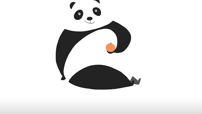 简单扁平画风自然动物类国宝熊猫MG动画