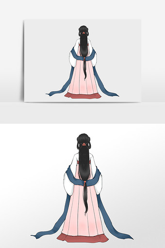 古代古装美女背影