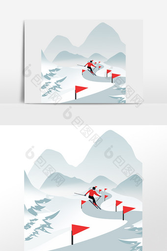 冬天冬季运动会滑雪图片