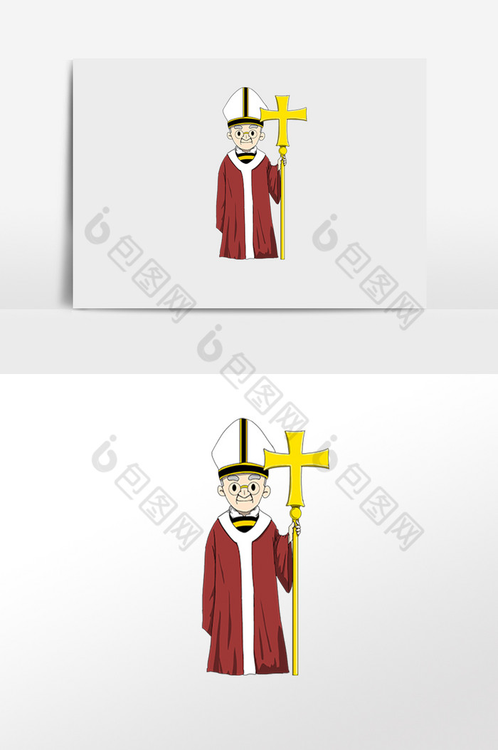 教皇圣徙全身画像图片图片