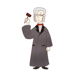 卡通法庭法律律师法官