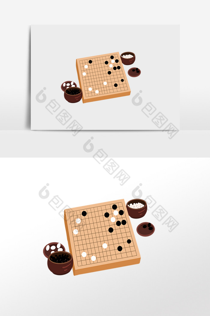 黑白棋子棋盘对弈图片图片