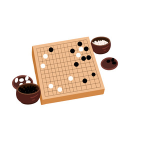 黑白棋子棋盘对弈