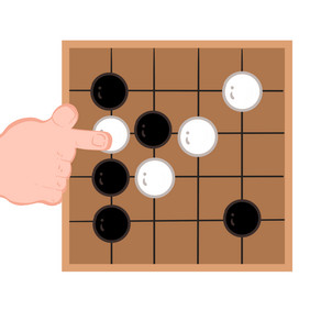 下围棋黑白棋子对弈