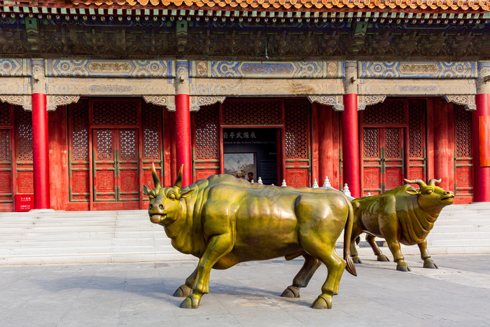 北京建筑故宫的铜牛图片