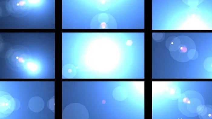9款蓝色光效转场过渡动画特效元素