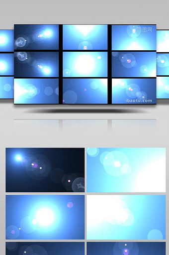 9款蓝色光效转场过渡动画特效元素图片