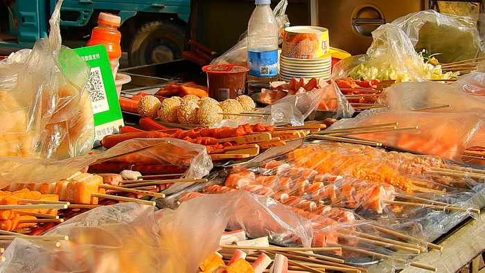 中国传统街头特色文化街边小吃油炸食品