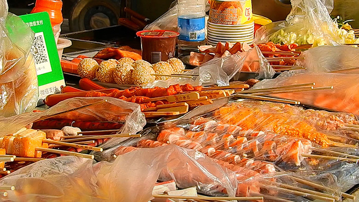 中国传统街头特色文化街边小吃油炸食品
