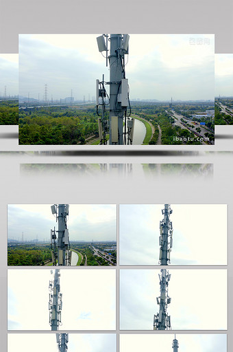 4K航拍5G信号基站视频素材图片