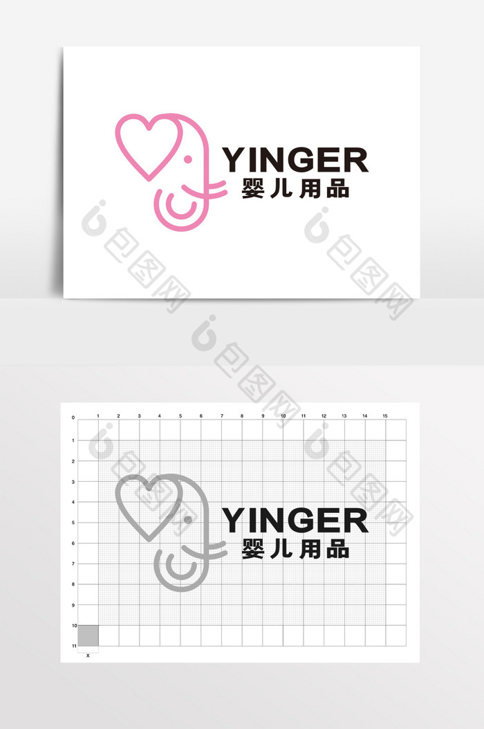 小象母婴用品儿童服装LOGO标志VI