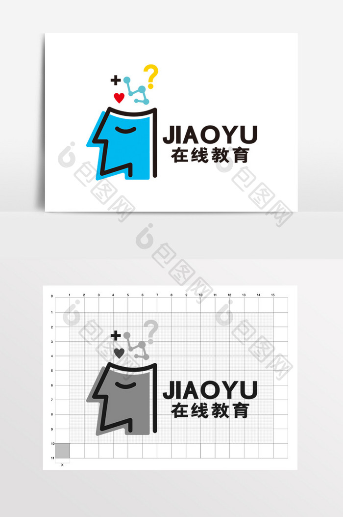 在线教育智能科技编程LOGO标志VI