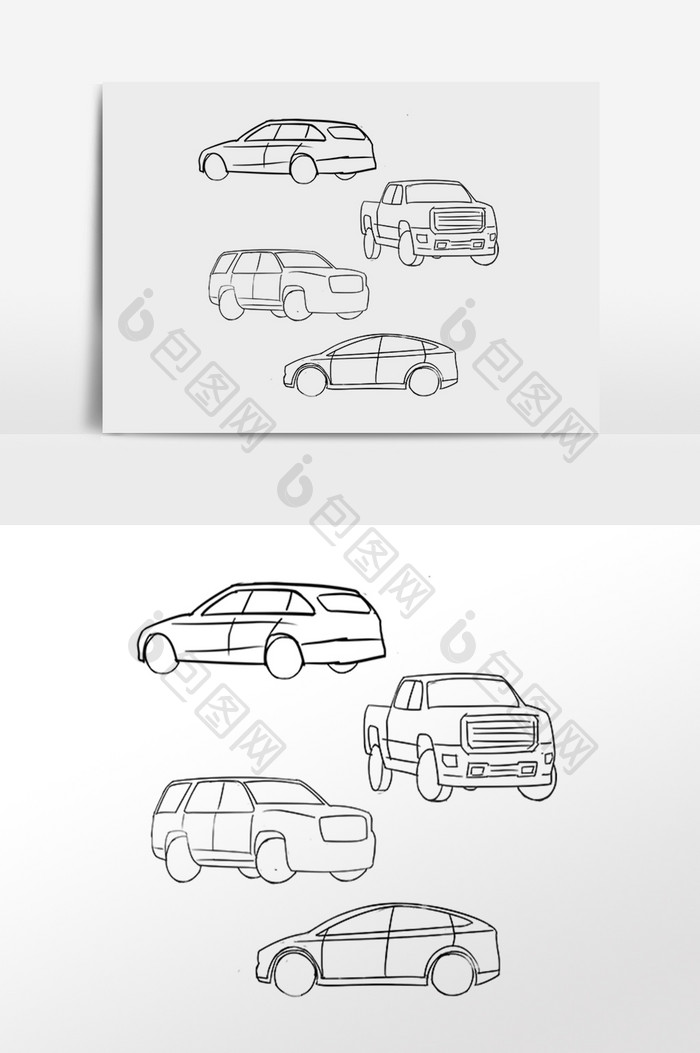 交通工具汽车轮廓