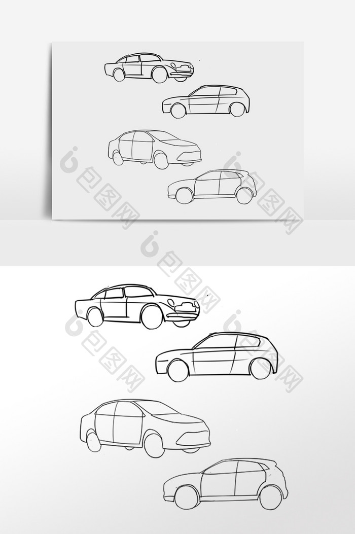 汽车轮廓汽车跑车