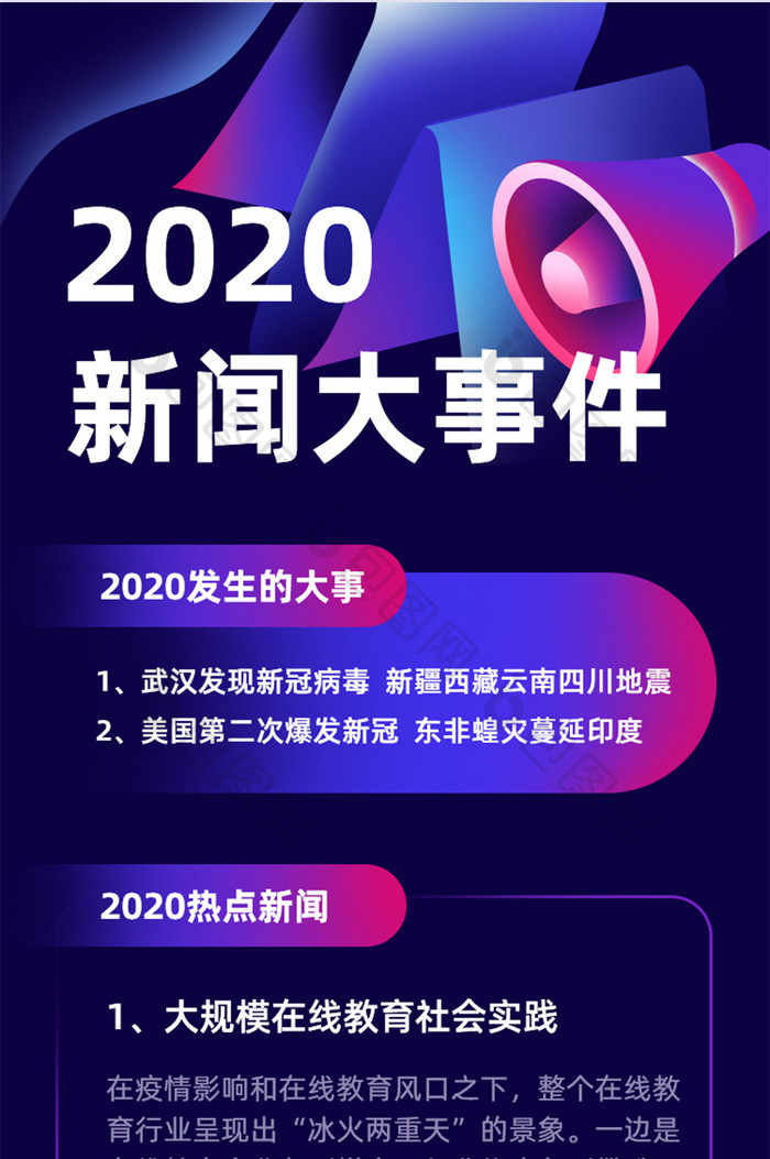 2020新闻大事件H5活动页面