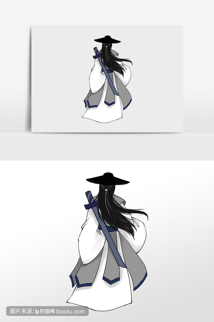 古风古装江湖大侠背影,包图网,图片,素材,模板,免费