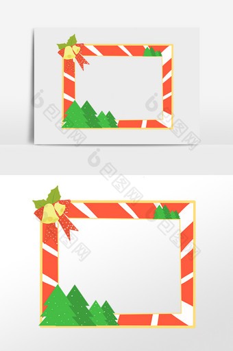 圣诞圣诞树铃铛头像框图片