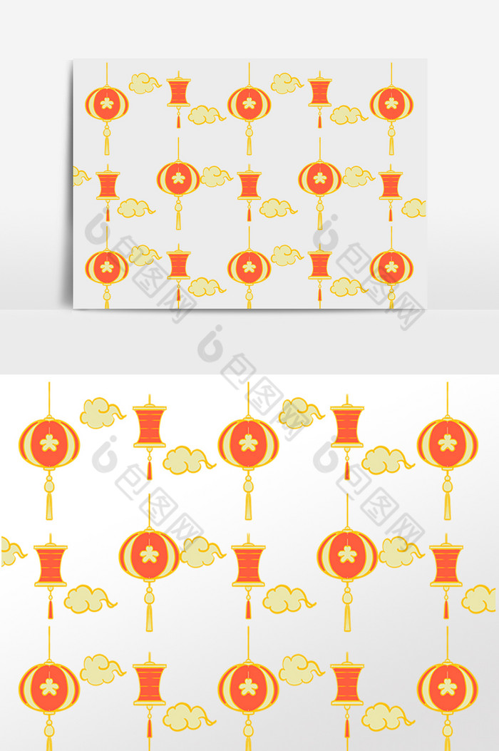 元宵节灯笼祥云底纹图片图片