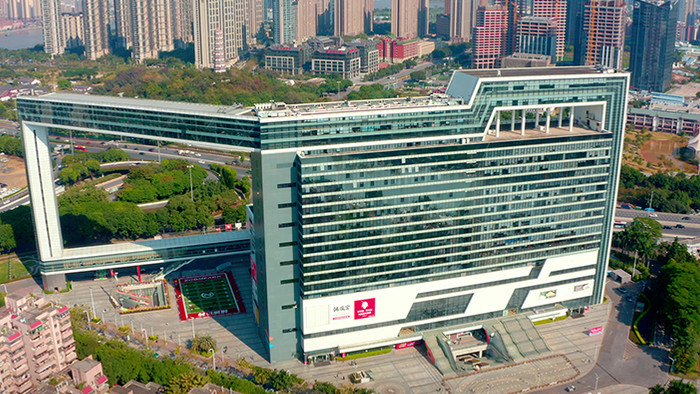 4K航拍广州中洲交易中心世界金融视频素材