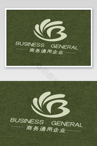 橄榄绿针织面料上的喷印logo样机图片