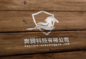 粗糙木纹纹理上喷漆效果logo样机