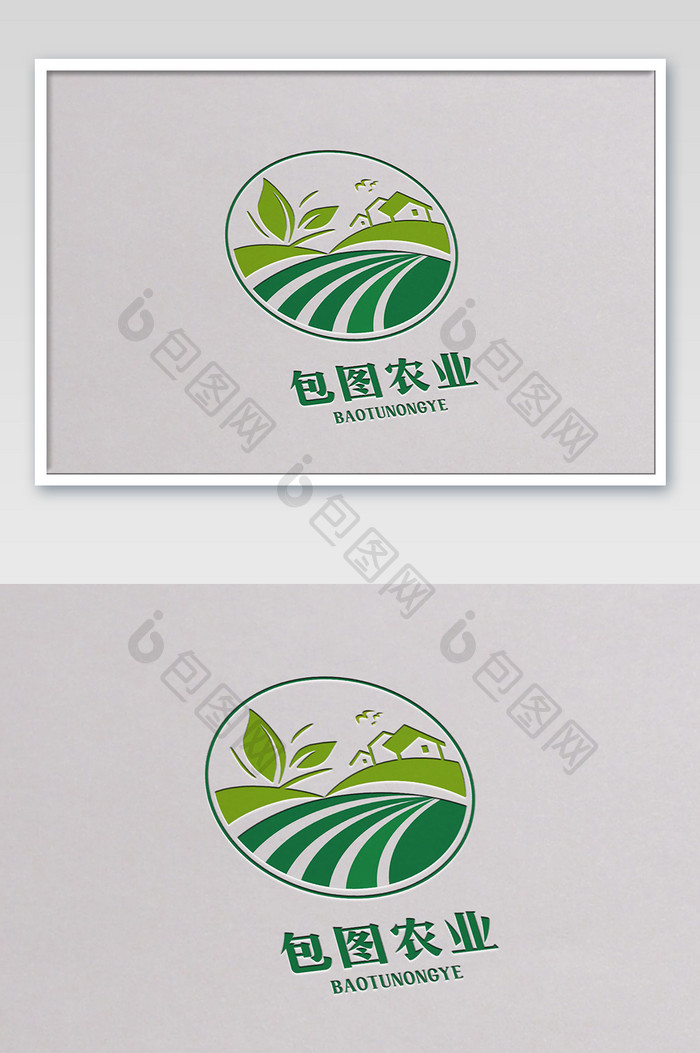 白色清新uv压痕内印logo样机