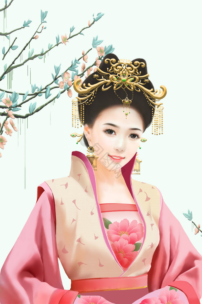 古代古风唐朝公主png下载-包图网
