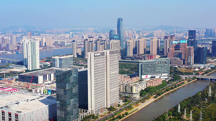 4K航拍广州城市建筑CBD视频素材