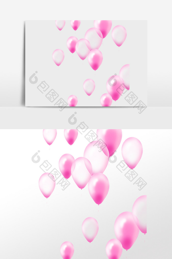 情人节浪漫粉色氢气球