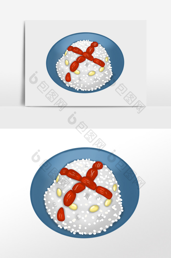 大寒节气糯米八宝饭图片