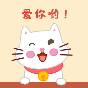 猫咪爱你哟表情包动图GIF