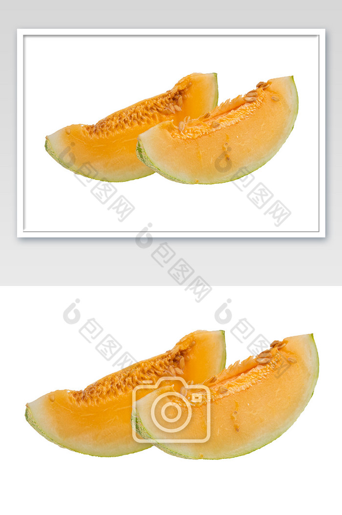 黄色果肉哈密瓜摄影图图片图片